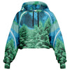 Minty Wonderland Cropped Hoodie - Vaporwave Clothing - Aesthetic Clothing