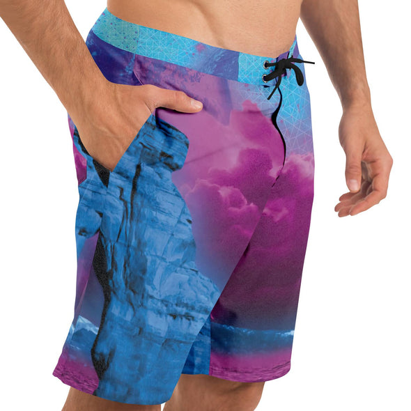 The Visitor Board Shorts - Vaporwave Clothing - Aesthetic Clothing