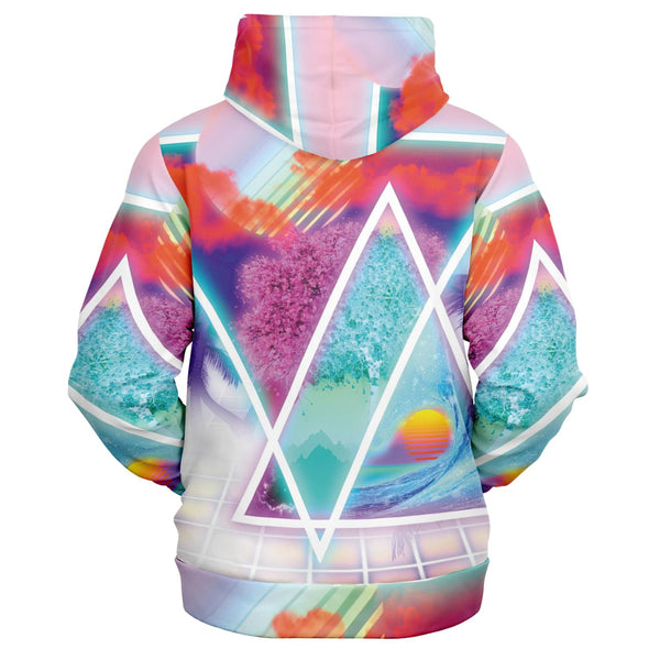 Dimensions Collide Zip Hoodie - Vaporwave Clothing - Aesthetic Clothing