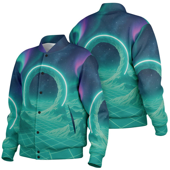 Astral Gateway Varsity Jacket - Vaporwave Clothing - Aesthetic Clothing