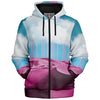 Electric Desert Sherpa Hoodie - Vaporwave Clothing - Aesthetic Clothing