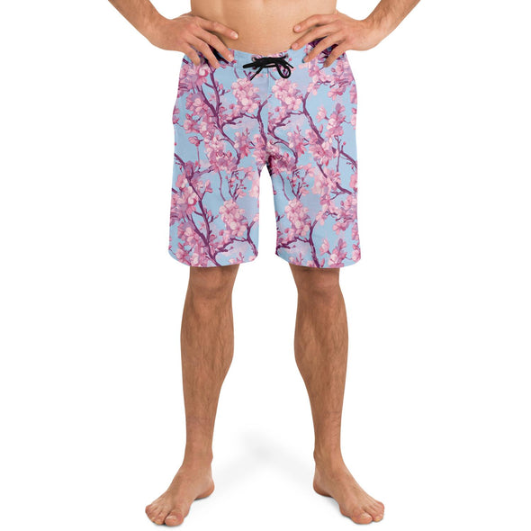 Cherry Blossom Board Shorts - Vaporwave Clothing - Aesthetic Clothing