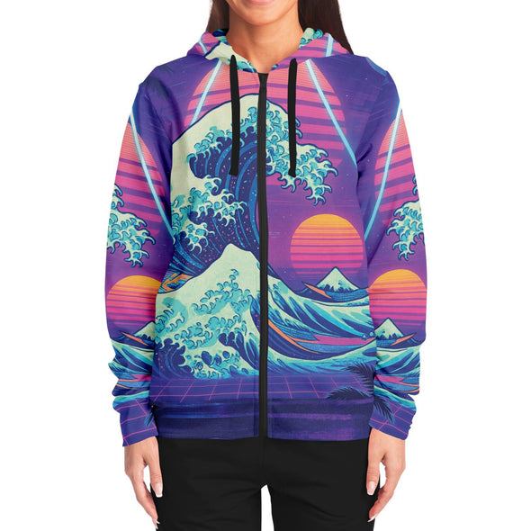 Neonami Zip Hoodie - Vaporwave Clothing - Aesthetic Clothing
