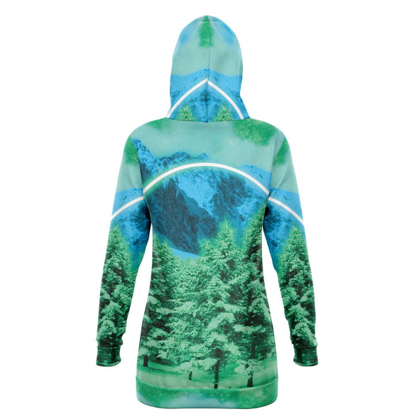 Minty Wonderland Hoodie Dress - Vaporwave Clothing - Aesthetic Clothing