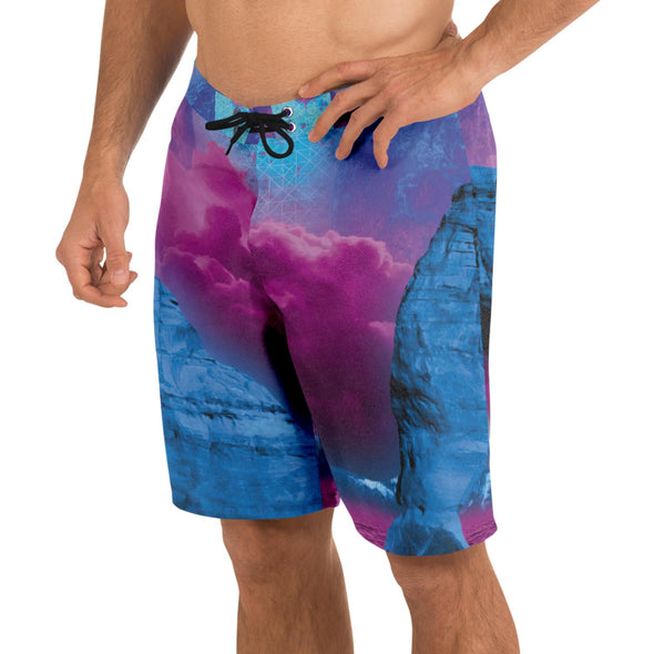 The Visitor Board Shorts - Vaporwave Clothing - Aesthetic Clothing