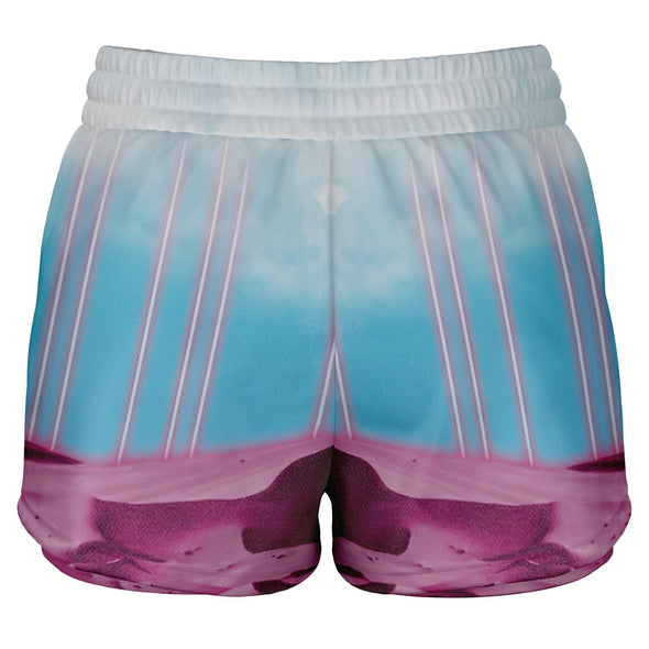 Electric Desert Women's 2-in-1 Shorts - Vaporwave Clothing - Aesthetic Clothing
