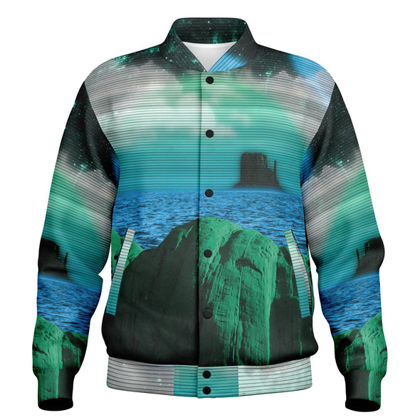 Emerald Canyon Varsity Jacket - Vaporwave Clothing - Aesthetic Clothing