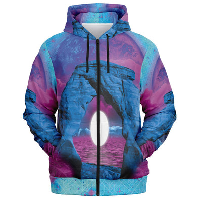 The Visitor Zip Hoodie - Vaporwave Clothing - Aesthetic Clothing