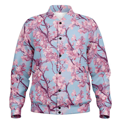 Cherry Blossom Varsity Jacket - Vaporwave Clothing - Aesthetic Clothing