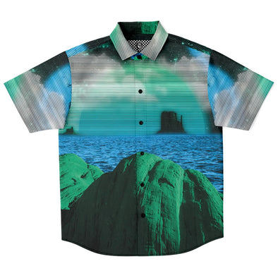 Emerald Canyon Button Down Shirt - Vaporwave Clothing - Aesthetic Clothing