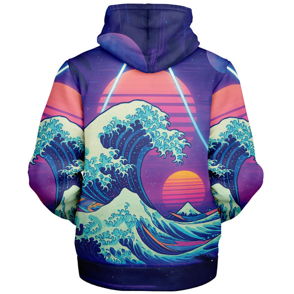 Neonami Sherpa Hoodie - Vaporwave Clothing - Aesthetic Clothing