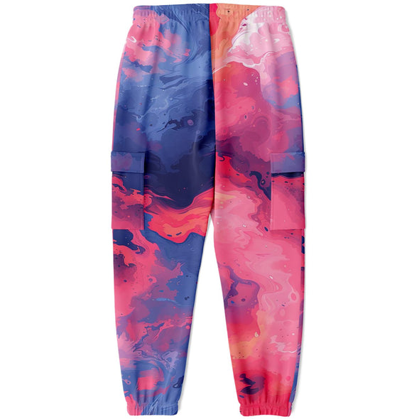 Quantum Tides Cargo Joggers - Vaporwave Clothing - Aesthetic Clothing