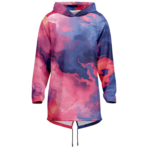 Quantum Tides Longline Hoodie - Vaporwave Clothing - Aesthetic Clothing
