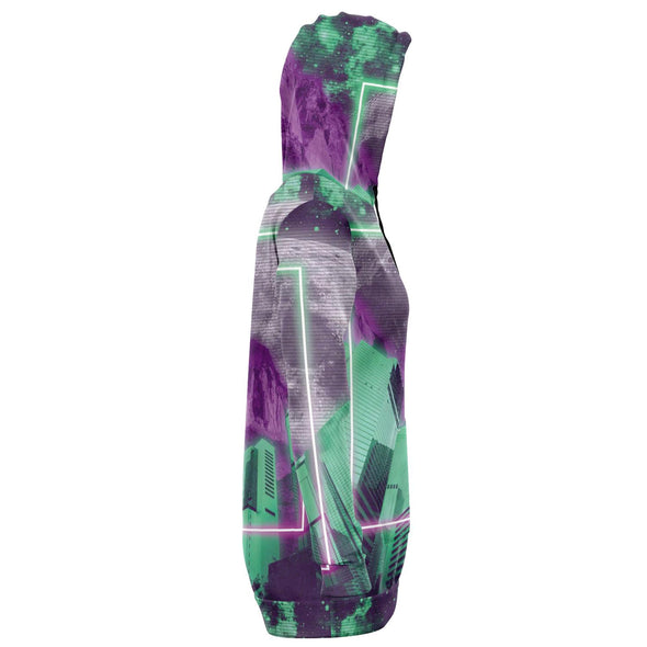 City of Radiance Hoodie Dress - Vaporwave Clothing - Aesthetic Clothing