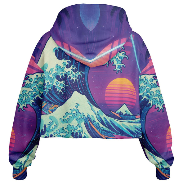 Neonami Cropped Hoodie - Vaporwave Clothing - Aesthetic Clothing