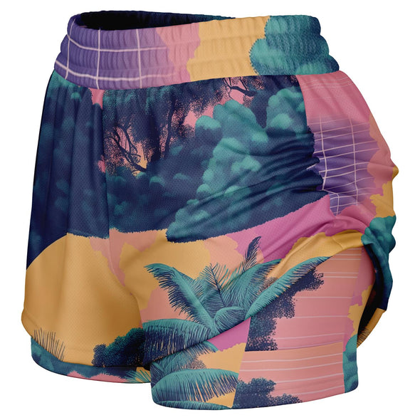 Canopy Women's 2-in-1 Shorts - Vaporwave Clothing - Aesthetic Clothing