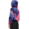 Quantum Tides Cropped Hoodie - Vaporwave Clothing - Aesthetic Clothing