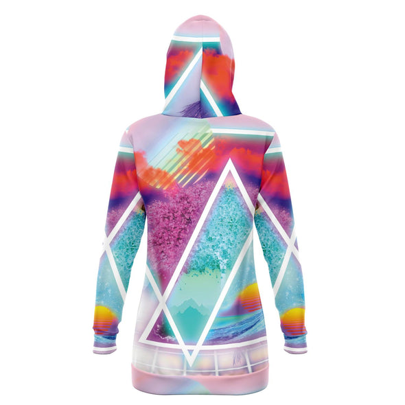 Dimensions Collide Hoodie Dress - Vaporwave Clothing - Aesthetic Clothing