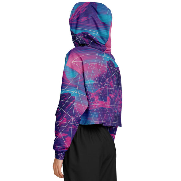 Liminal Cropped Hoodie - Vaporwave Clothing - Aesthetic Clothing