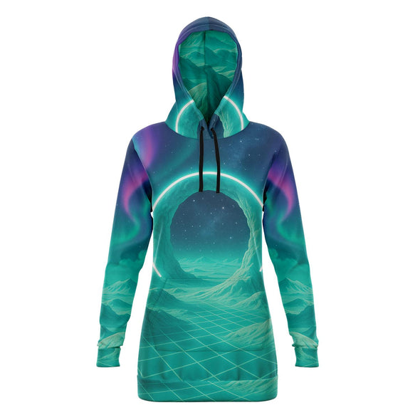 Astral Gateway Hoodie Dress - Vaporwave Clothing - Aesthetic Clothing