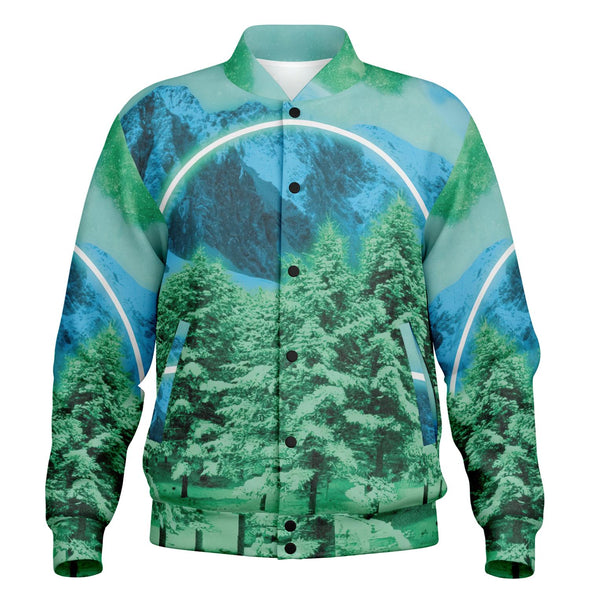 Minty Wonderland Varsity Jacket - Vaporwave Clothing - Aesthetic Clothing