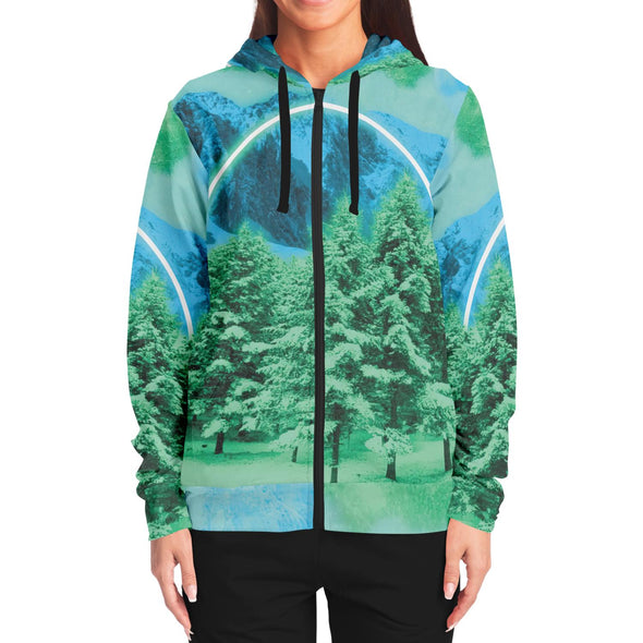 Minty Wonderland Zip Hoodie - Vaporwave Clothing - Aesthetic Clothing