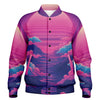 Duskwave Varsity Jacket - Vaporwave Clothing - Aesthetic Clothing