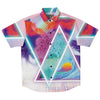 Dimensions Collide Button Down Shirt - Vaporwave Clothing - Aesthetic Clothing