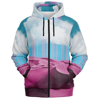 Electric Desert Zip Hoodie - Vaporwave Clothing - Aesthetic Clothing