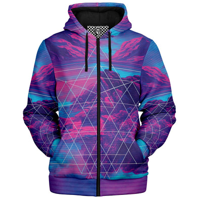 Liminal Sherpa Hoodie - Vaporwave Clothing - Aesthetic Clothing
