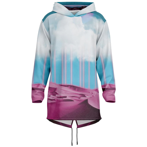 Electric Desert Longline Hoodie - Vaporwave Clothing - Aesthetic Clothing