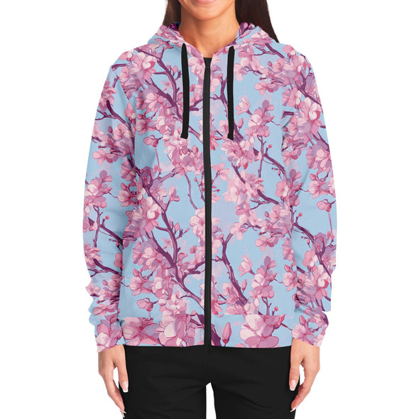 Cherry Blossom Zip Hoodie - Vaporwave Clothing - Aesthetic Clothing