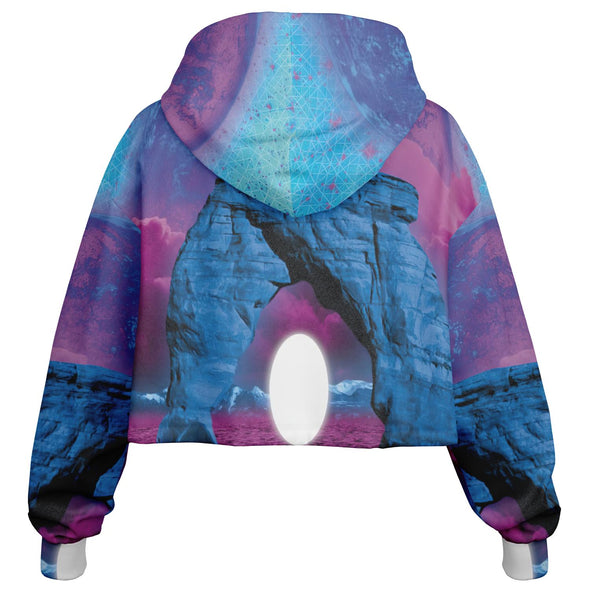 The Visitor Cropped Hoodie - Vaporwave Clothing - Aesthetic Clothing