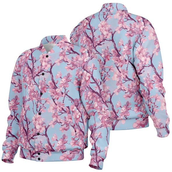 Cherry Blossom Varsity Jacket - Vaporwave Clothing - Aesthetic Clothing