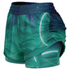 Astral Gateway Women's 2-in-1 Shorts - Vaporwave Clothing - Aesthetic Clothing