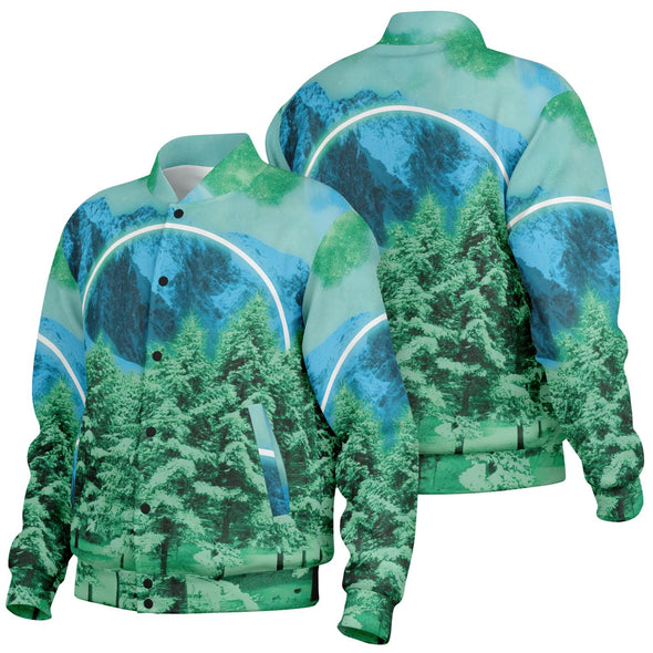 Minty Wonderland Varsity Jacket - Vaporwave Clothing - Aesthetic Clothing