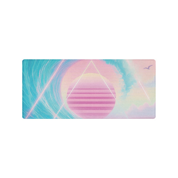 Grid Tide Desk Mat - Vaporwave Clothing - Aesthetic Clothing