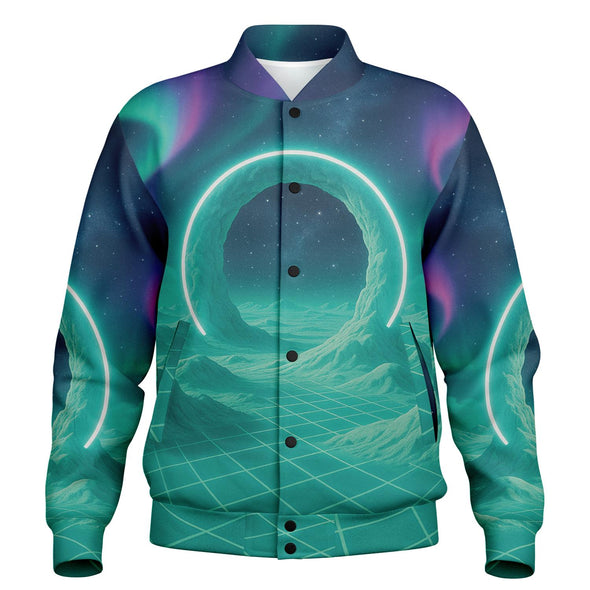 Astral Gateway Varsity Jacket - Vaporwave Clothing - Aesthetic Clothing