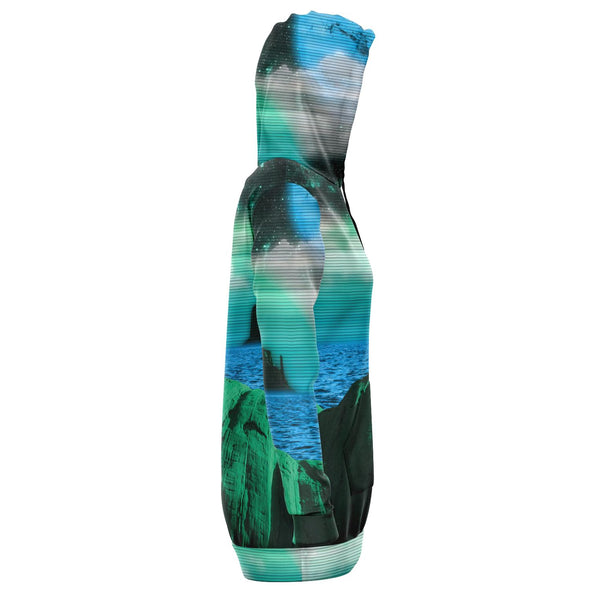 Emerald Canyon Hoodie Dress - Vaporwave Clothing - Aesthetic Clothing