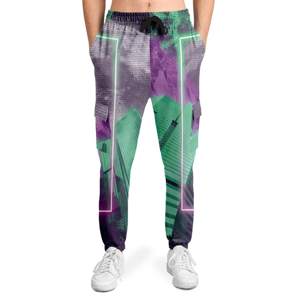 City of Radiance Cargo Joggers - Vaporwave Clothing - Aesthetic Clothing