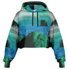 Emerald Canyon Cropped Hoodie - Vaporwave Clothing - Aesthetic Clothing