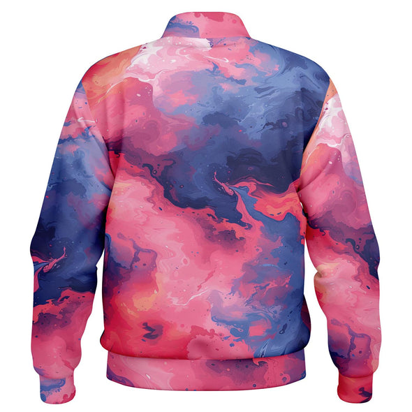 Quantum Tides Varsity Jacket - Vaporwave Clothing - Aesthetic Clothing