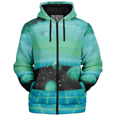 The Merge Sherpa Hoodie - Vaporwave Clothing - Aesthetic Clothing