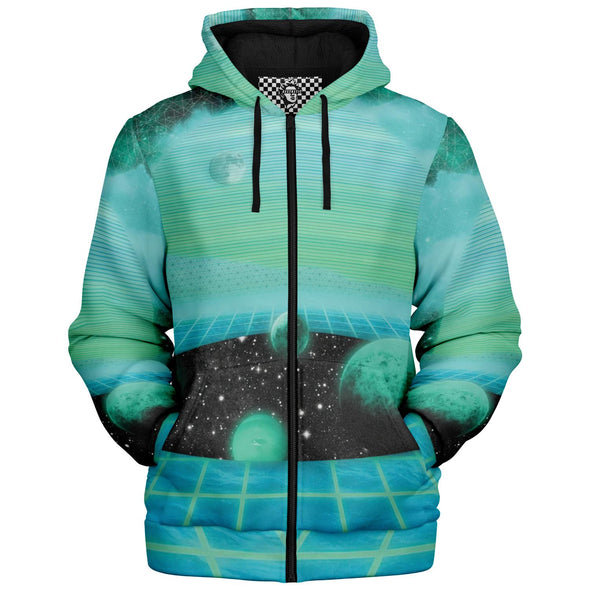 The Merge Sherpa Hoodie - Vaporwave Clothing - Aesthetic Clothing