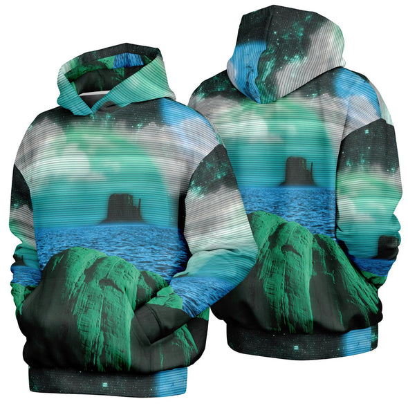 Emerald Canyon Heavy Hoodie - Vaporwave Clothing - Aesthetic Clothing