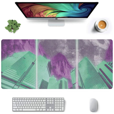 City of Radiance Desk Mat - Vaporwave Clothing - Aesthetic Clothing
