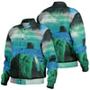 Emerald Canyon Varsity Jacket - Vaporwave Clothing - Aesthetic Clothing