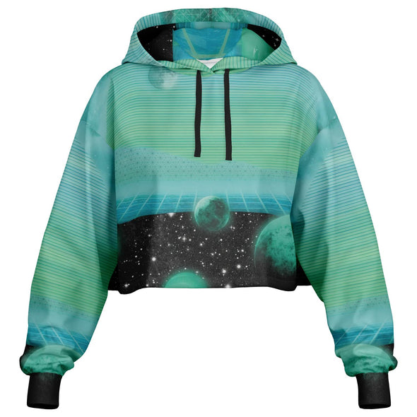 The Merge Cropped Hoodie - Vaporwave Clothing - Aesthetic Clothing