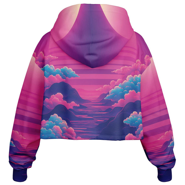 Duskwave Cropped Hoodie - Vaporwave Clothing - Aesthetic Clothing
