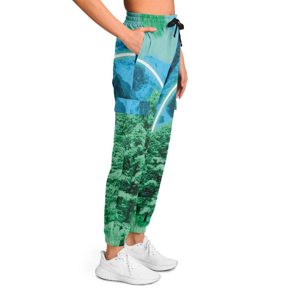 Minty Wonderland Cargo Joggers - Vaporwave Clothing - Aesthetic Clothing